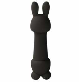 Мини-вибратор FeelzToys Mister Bunny Black с двумя насадками