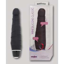 Вибратор MINI SILICONE CLASSIC VIBRATOR, 7 FUNKTIONEN, SCHWAR 14 см