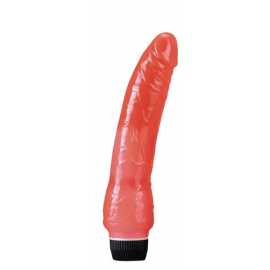 Реалистичный вибратор Penetrating Pleasures, 18 см, красный