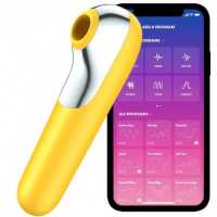 Смарт вибратор и вакуумный стимулятор 2-в-1 Satisfyer Dual Love Yellow Смарт вибратор и вакуумный стимулятор 2-в-1 Satisfyer Dual Love Yellow